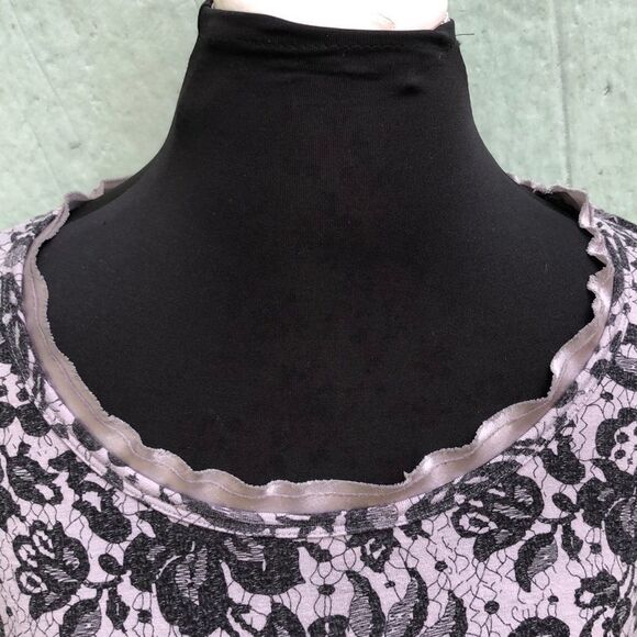 WD.NY Floral Print Tank Top With Satin Trim L - Picture 4 of 16